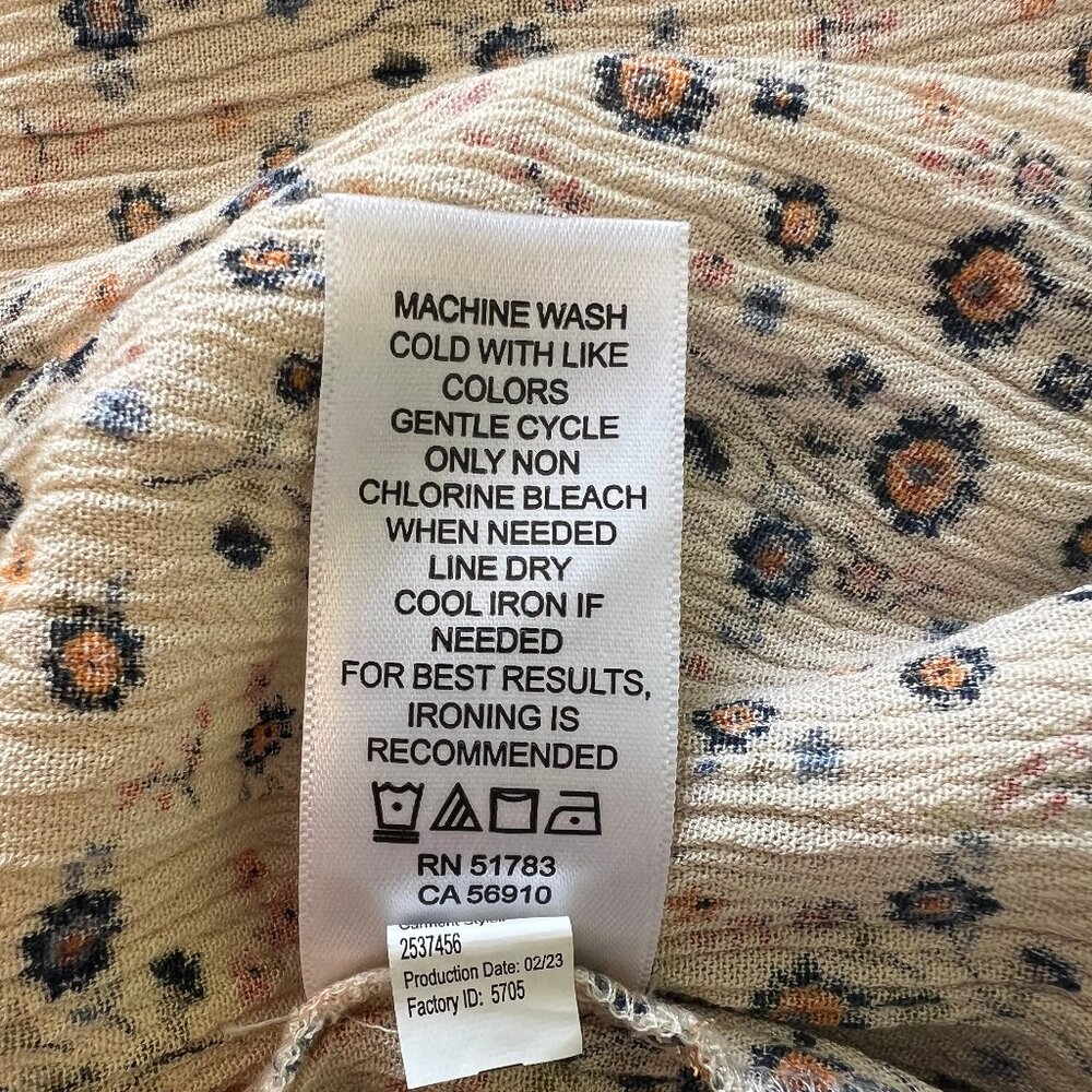 Maurices Multi-Floral Smocked Peplum Top - Picture 13 of 16